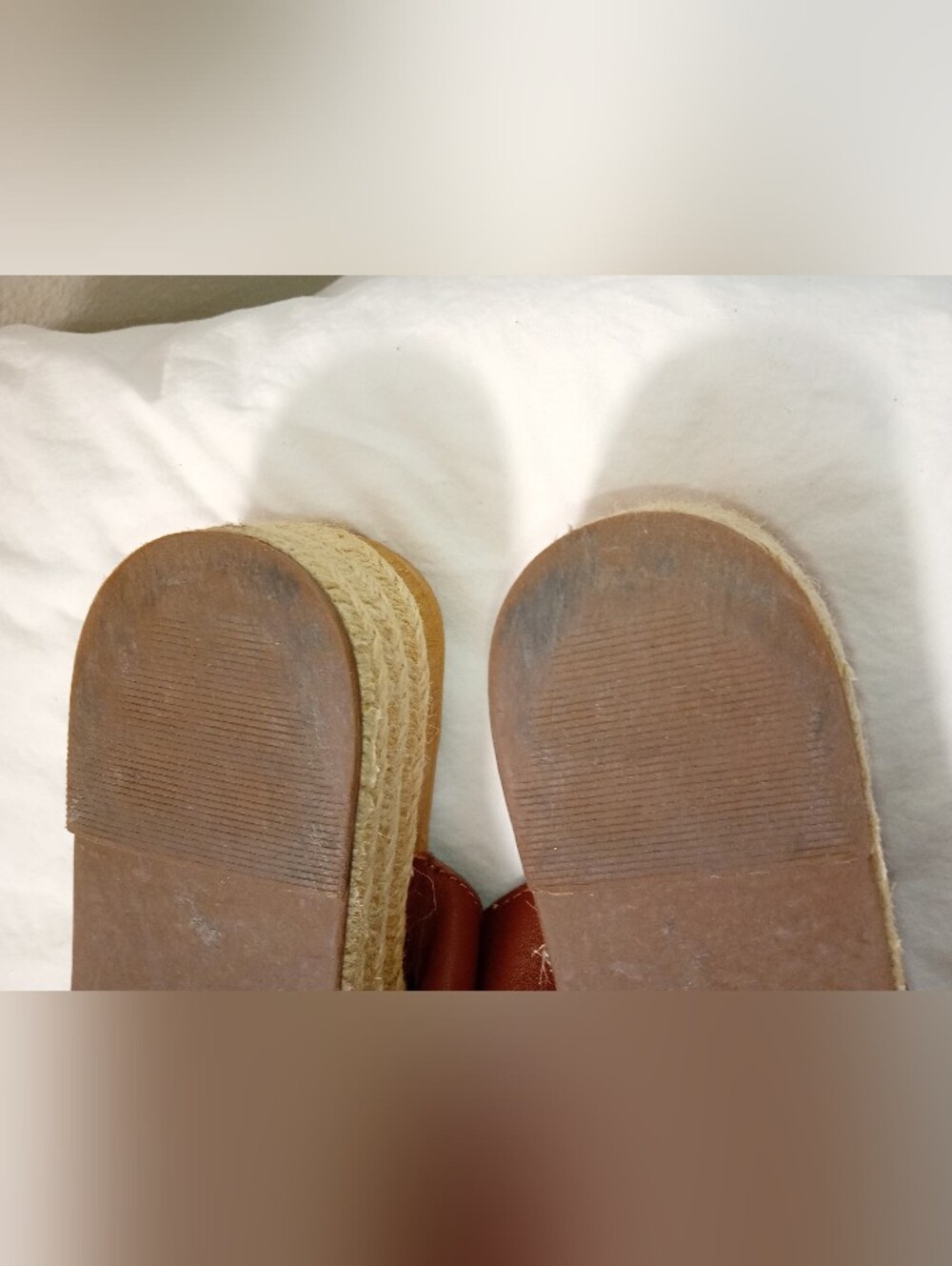 Women's Steve Madden Brown Double Strap Slide Espadrilles Sandals sz 9M - Picture 11 of 13